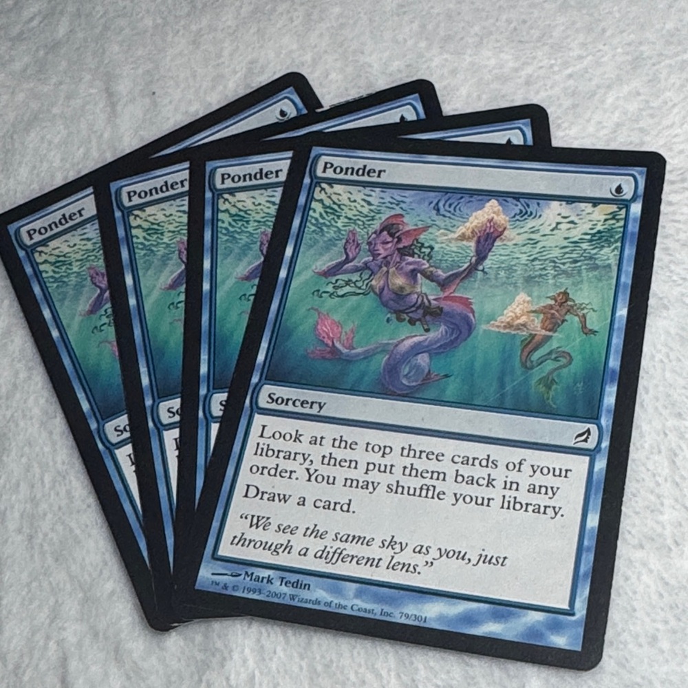 MTG Magic the Gathering Ponder x4